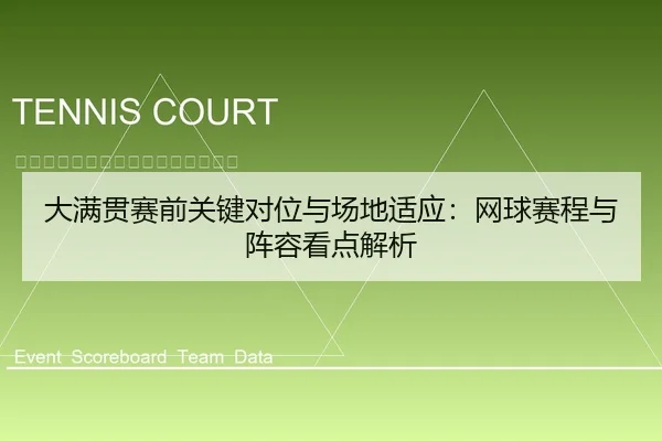 大满贯赛前关键对位与场地适应：网球赛程与阵容看点解析